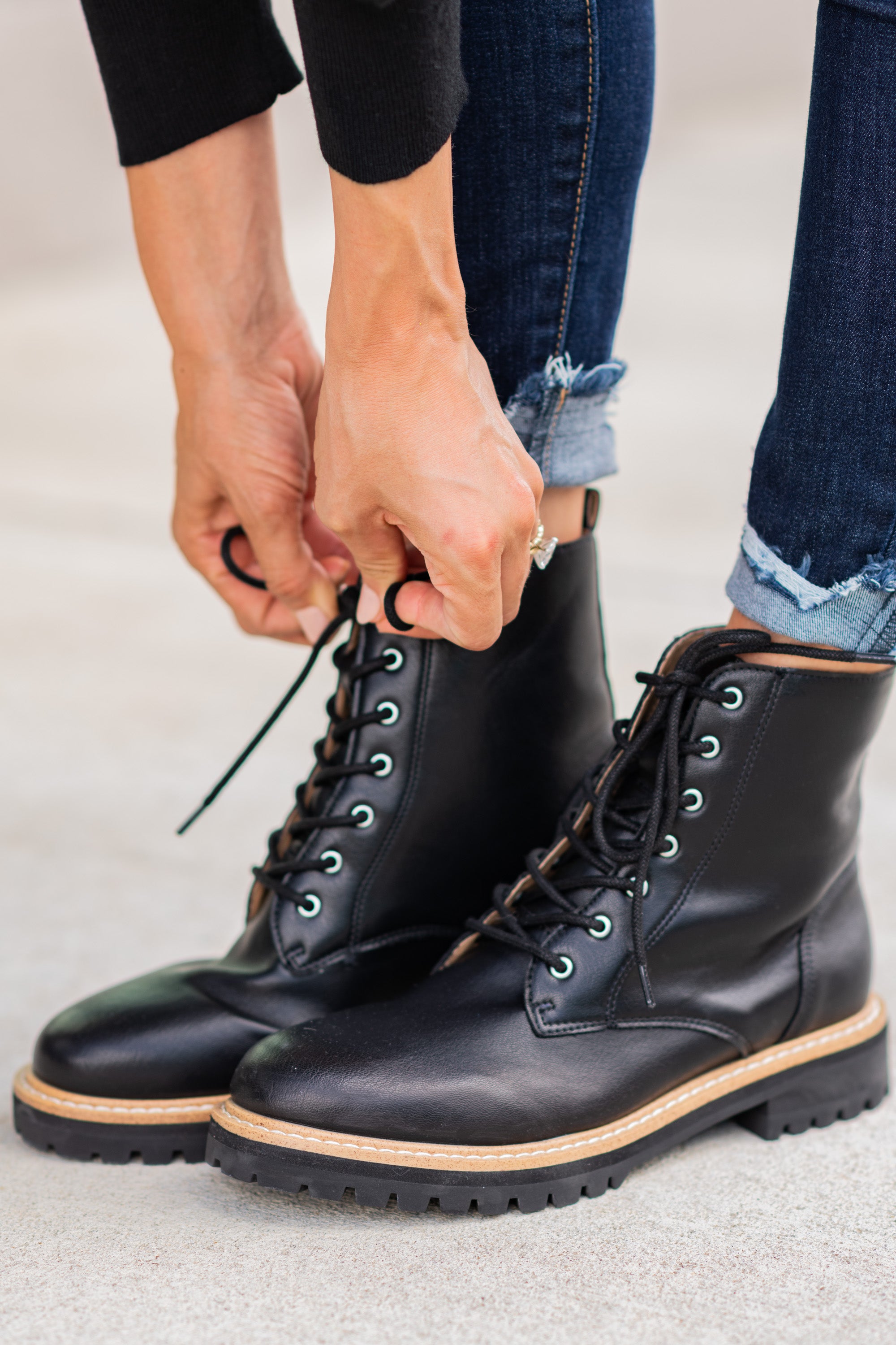 Take Control Black Combat Boots