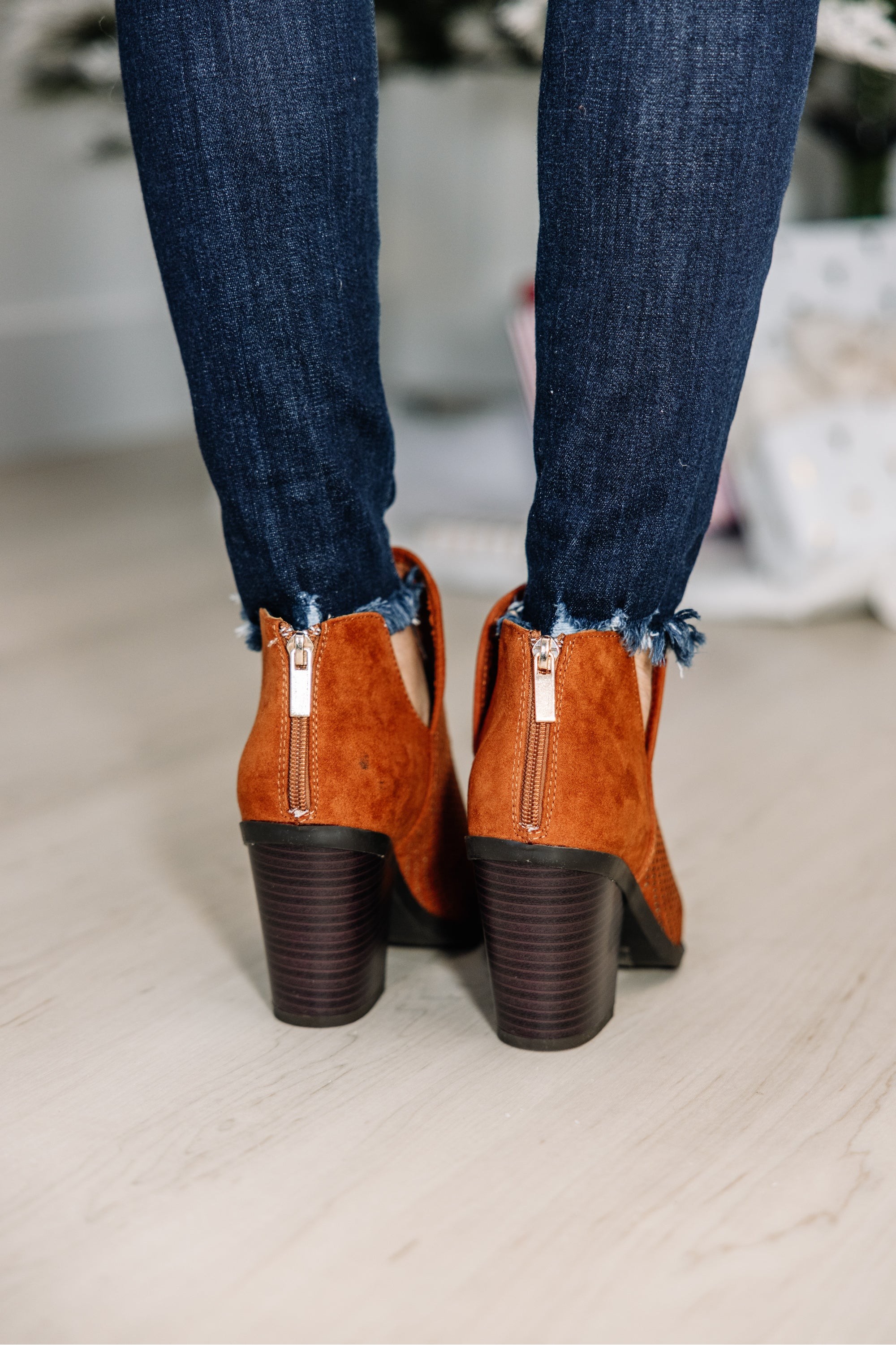 Break It Up Camel Brown Heeled Booties