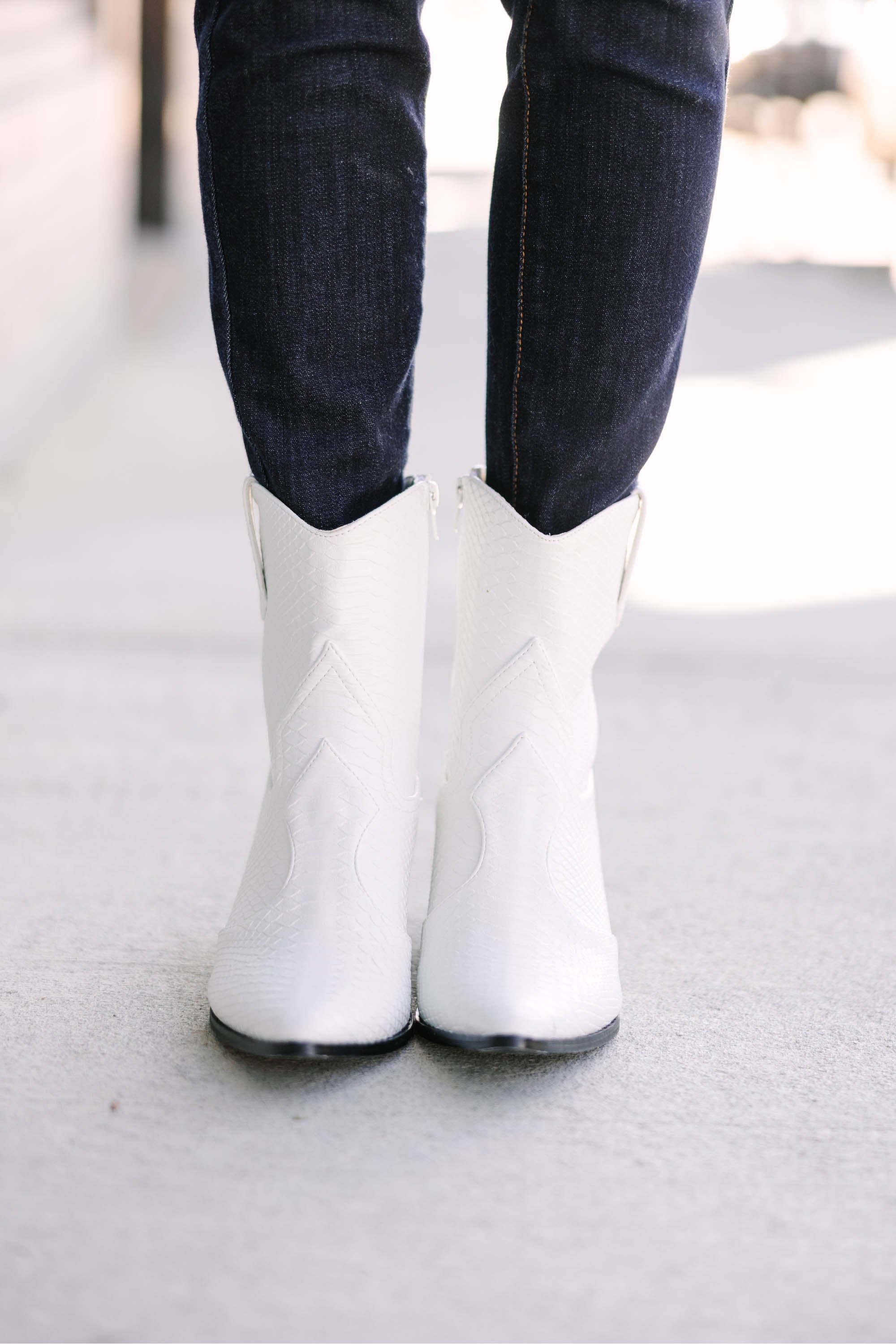 Can't Forget White Booties
