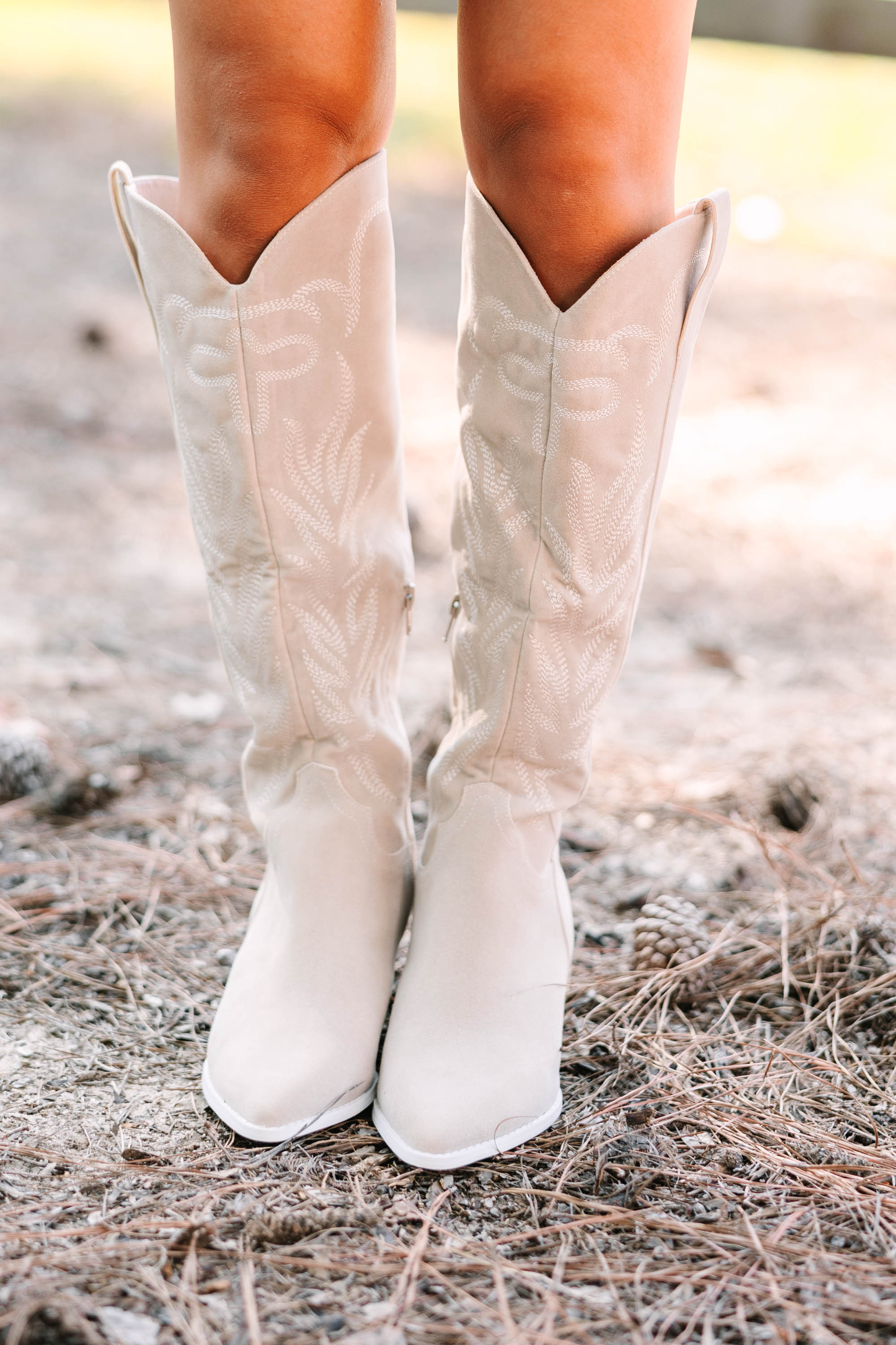 On My Mind Beige Brown Western Boots
