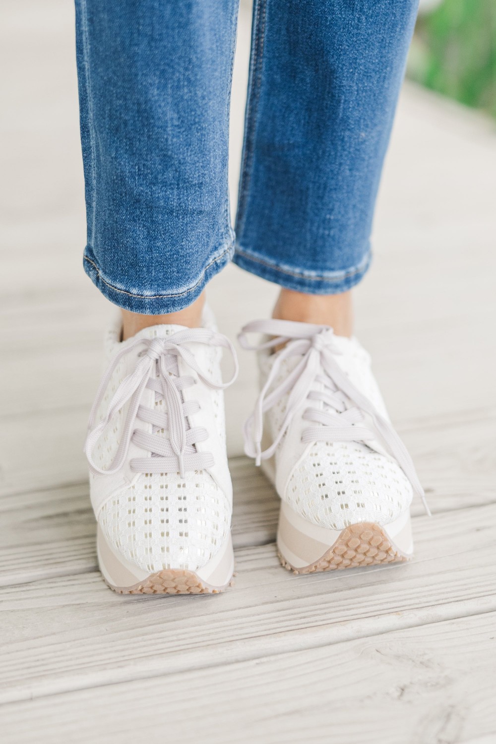 Walk On By Cream Combo Sneakers