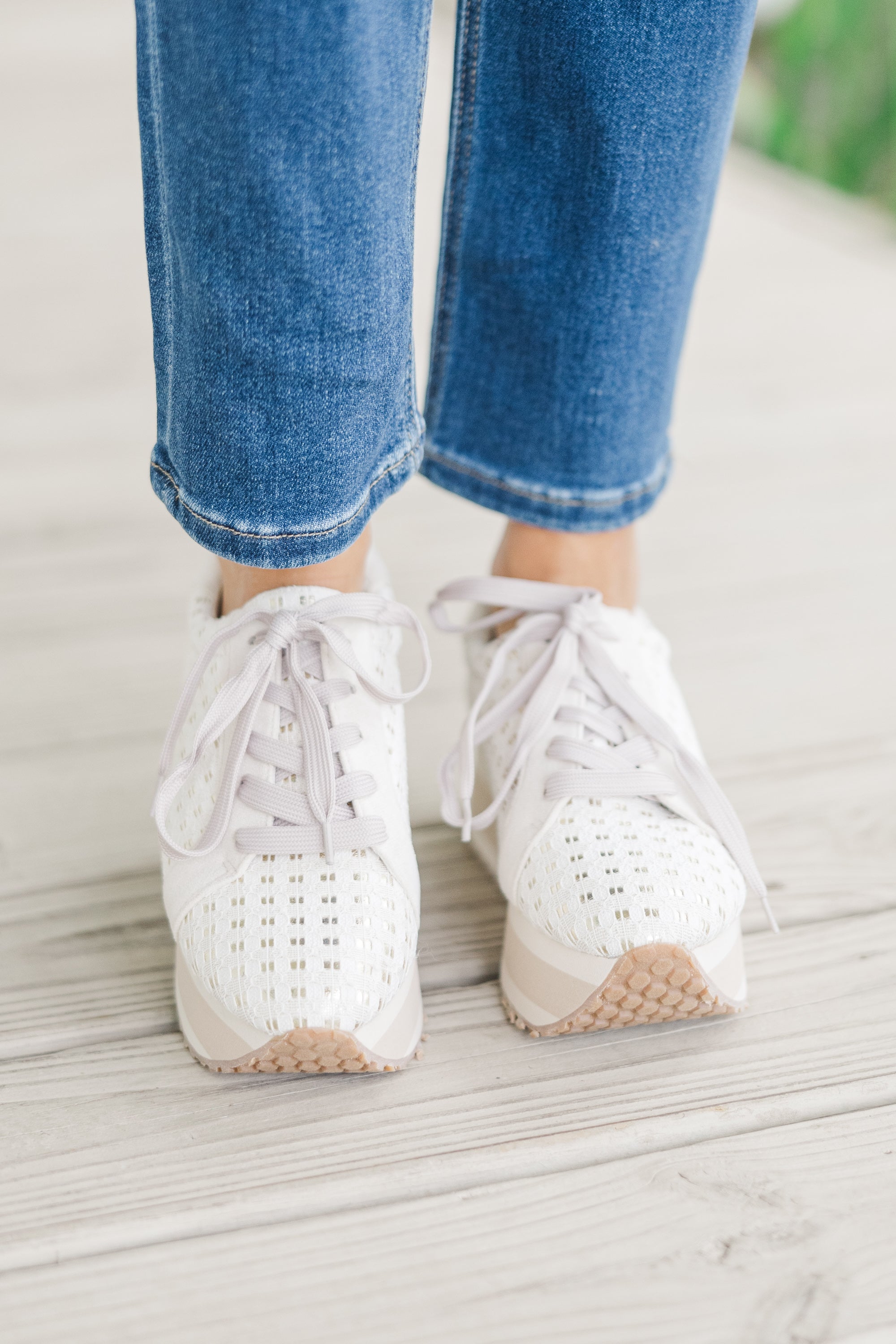Walk On By Cream Combo Sneakers