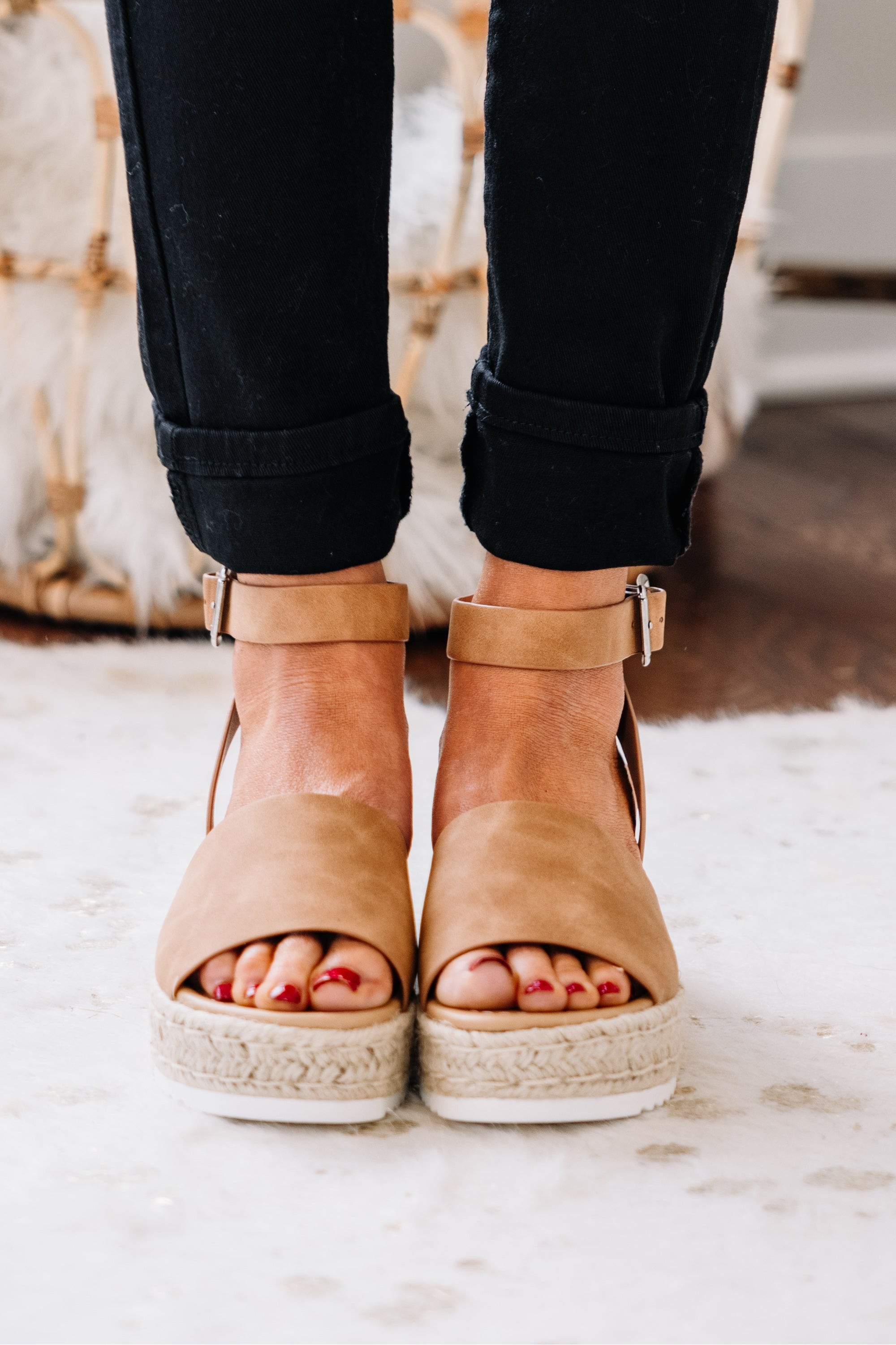 On Display Brown Espadrille Sandals